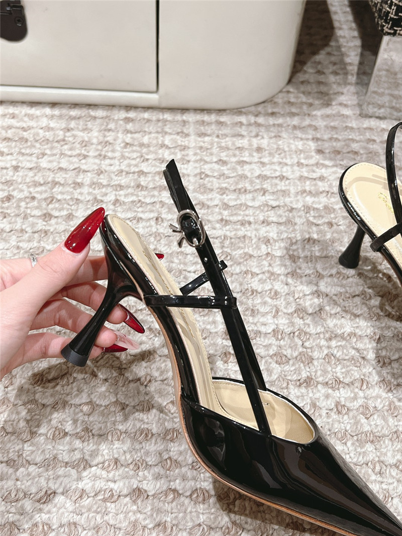 Gianvito Rossi Ribbon 85mm Slingback Pumps Black
