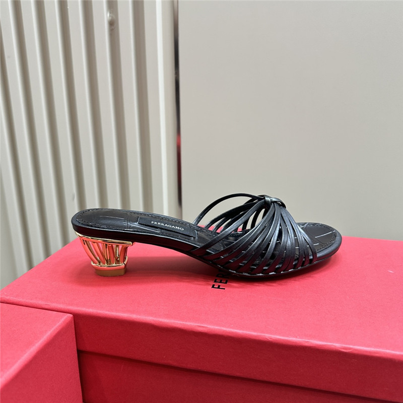 Ferragamo Multi-Strap 40mm Leather Mules