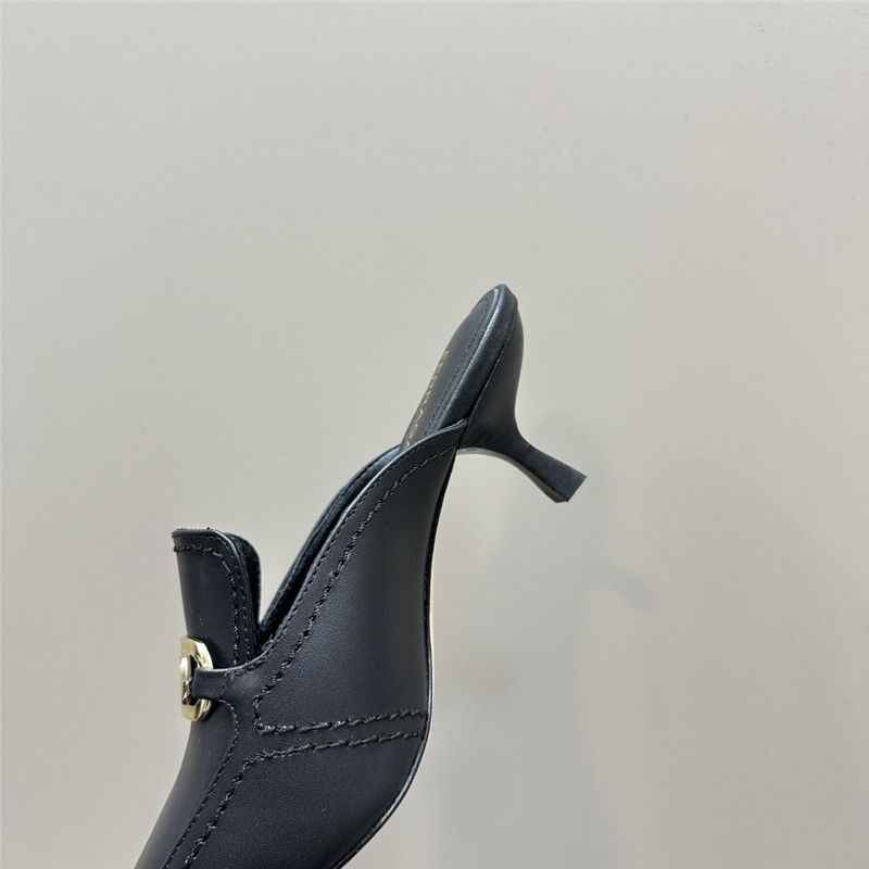 Ferragamo 55mm Crocodile-Effect Leather Mules
