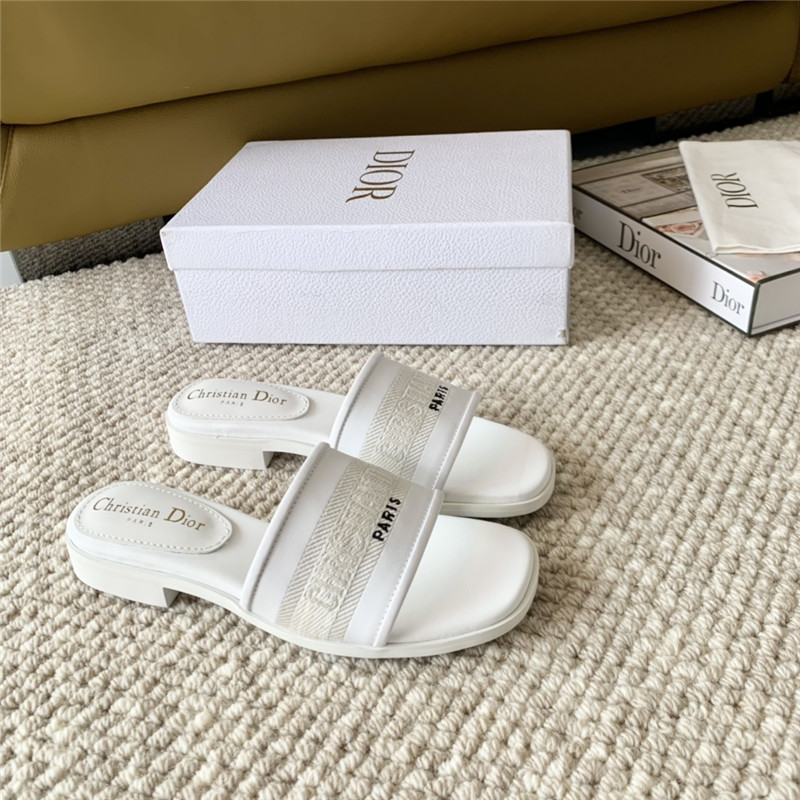 D10r white calfskin dway slide