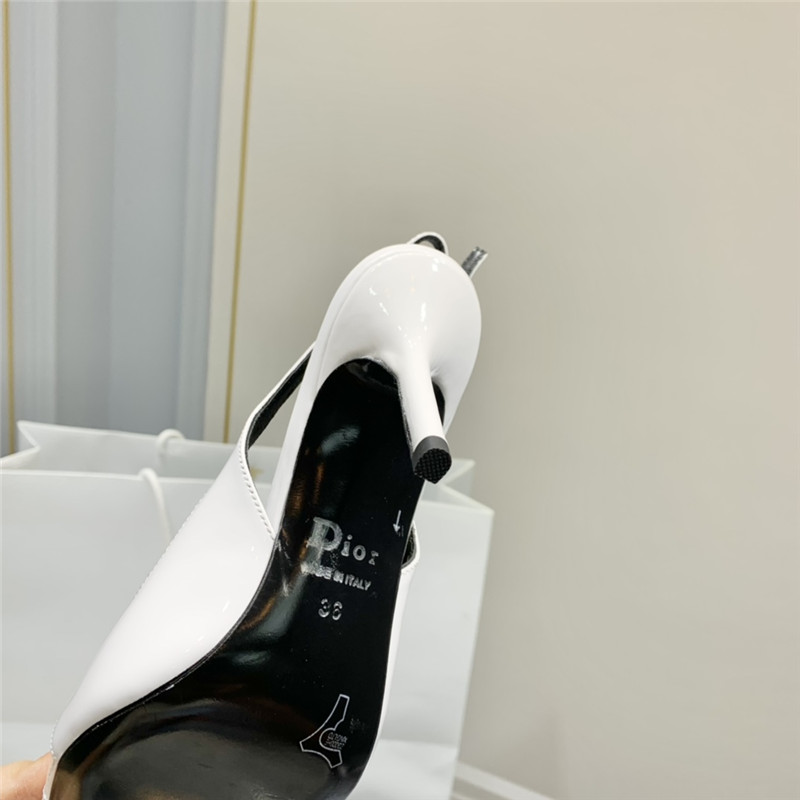 D10r slingback pointed toe pump white