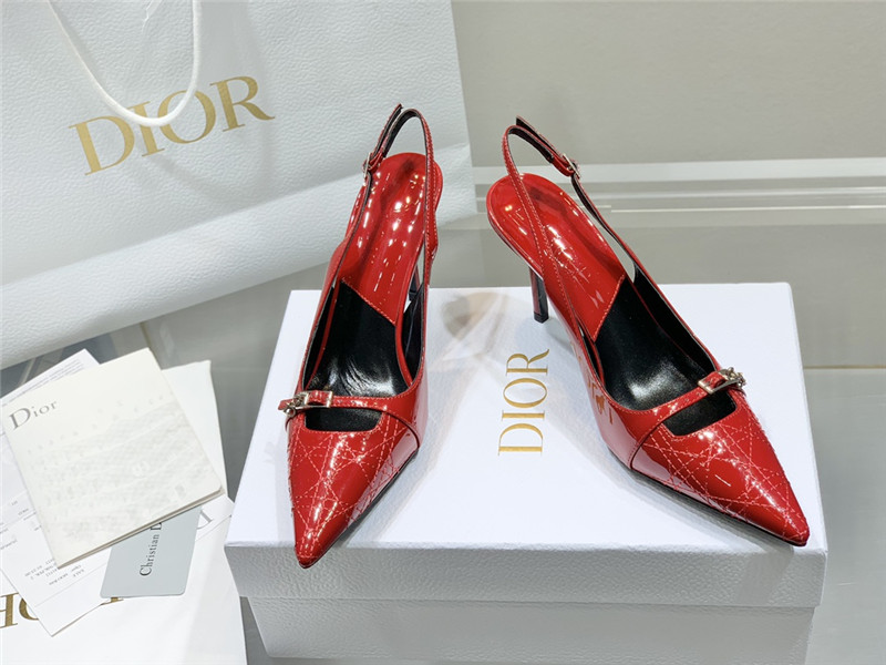 D10r slingback pointed toe pump red