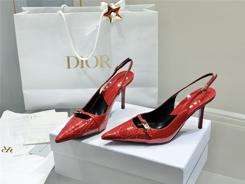 D10r slingback pointed toe pump red