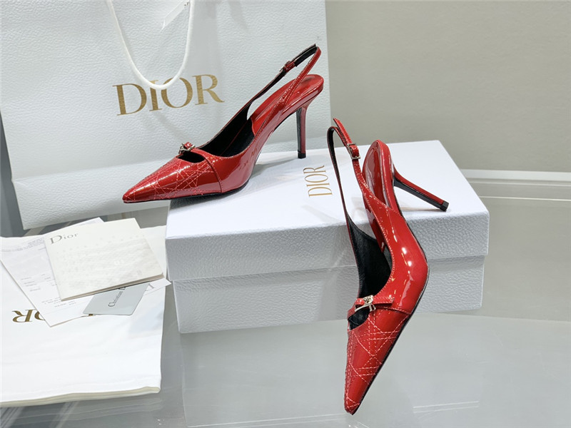 D10r slingback pointed toe pump red