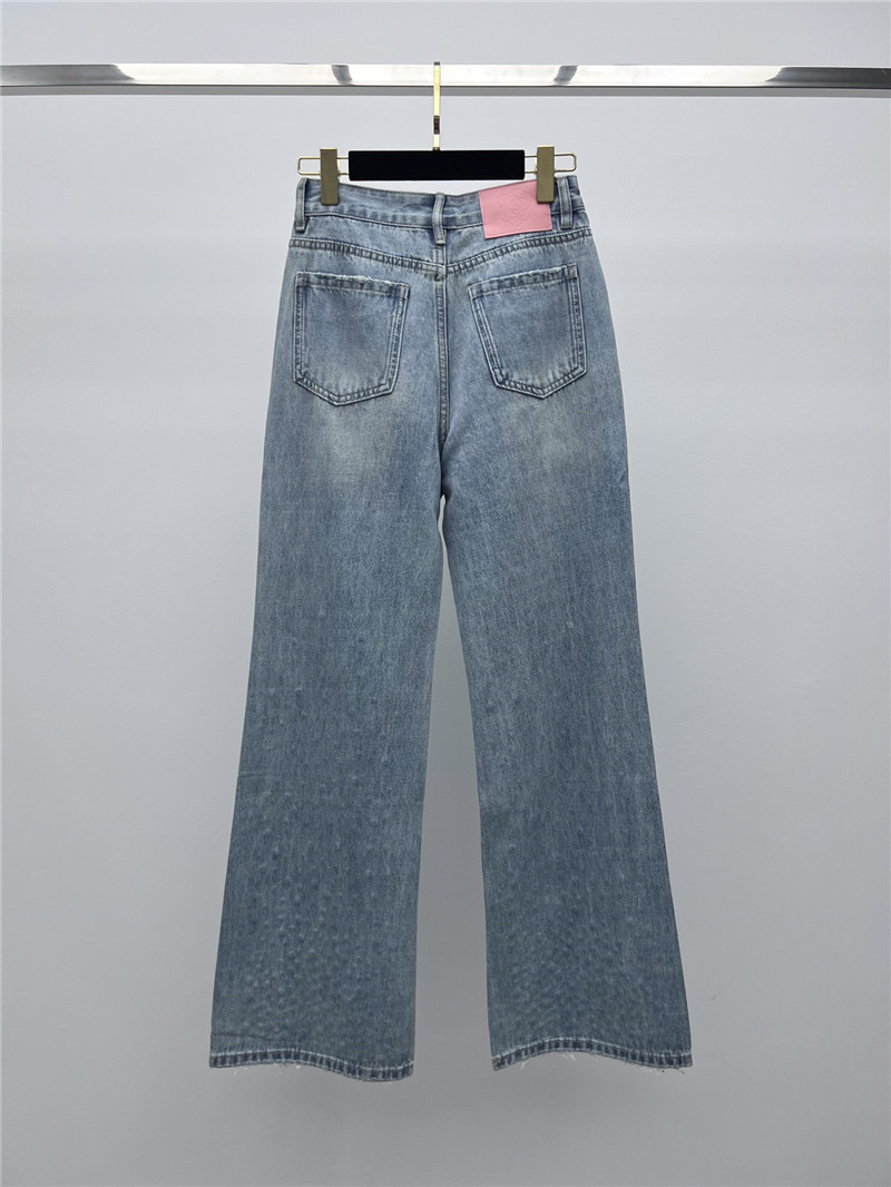 ch**el hot D1am0nd denim wide leg pants replica d&g clothing