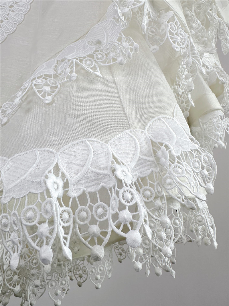 zimm asymmetric lace trim midi skirt replica clothes