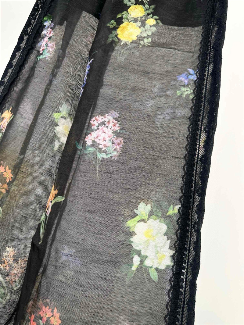zimm lace detail flared high waist trousers replica d&g clothing