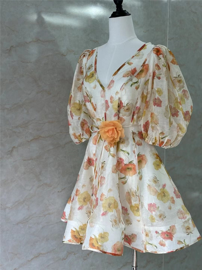 zimm puff short sleeve V-neck dress replica clothing sites