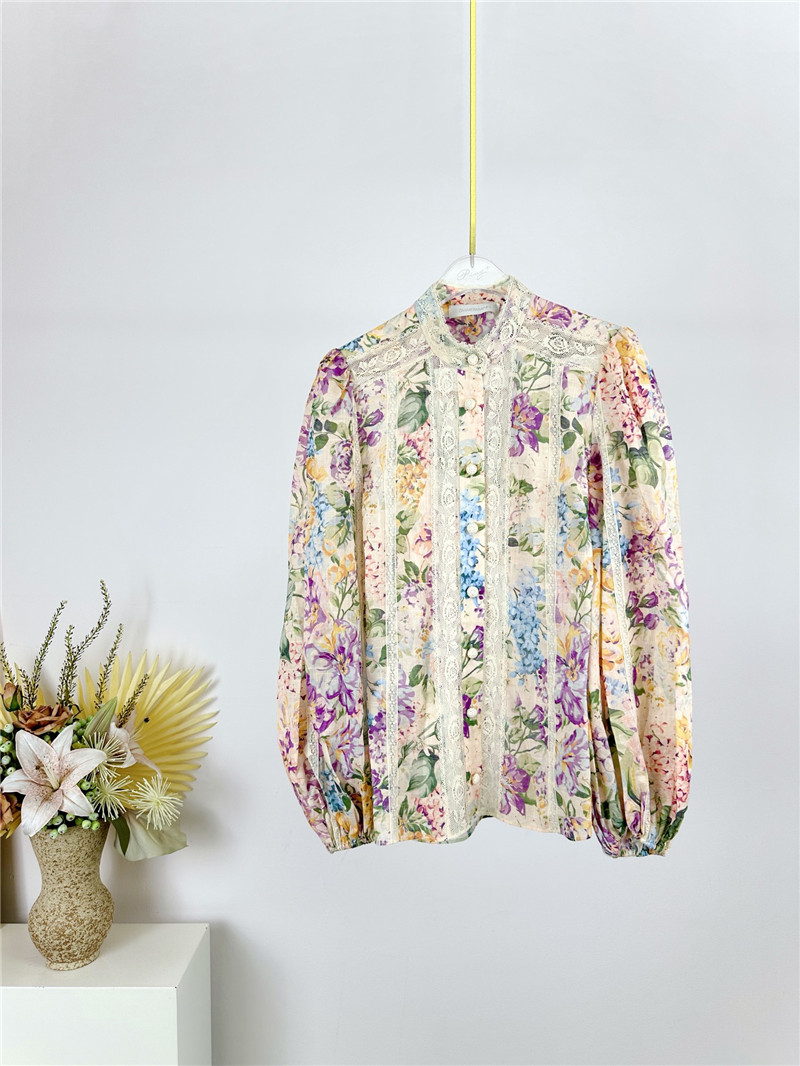 zimm lace trim long sleeve shirt replica d&g clothing