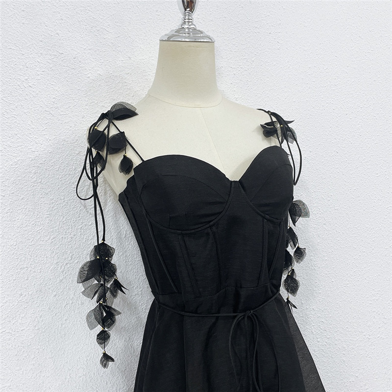 zimm silk linen suspender dress replica clothes