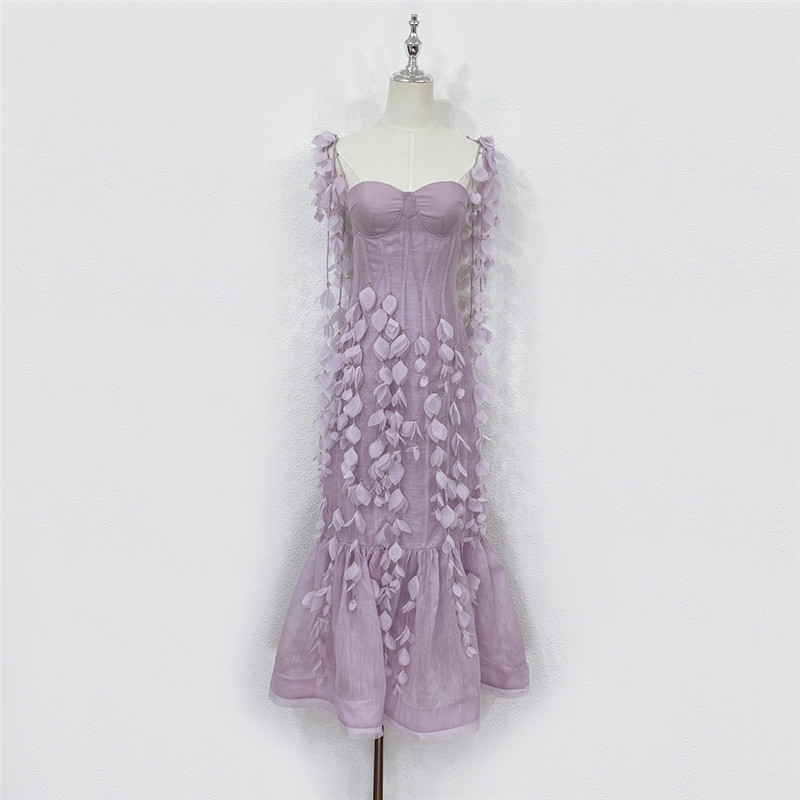 zimm handmade petal silk linen dress replica clothing sites