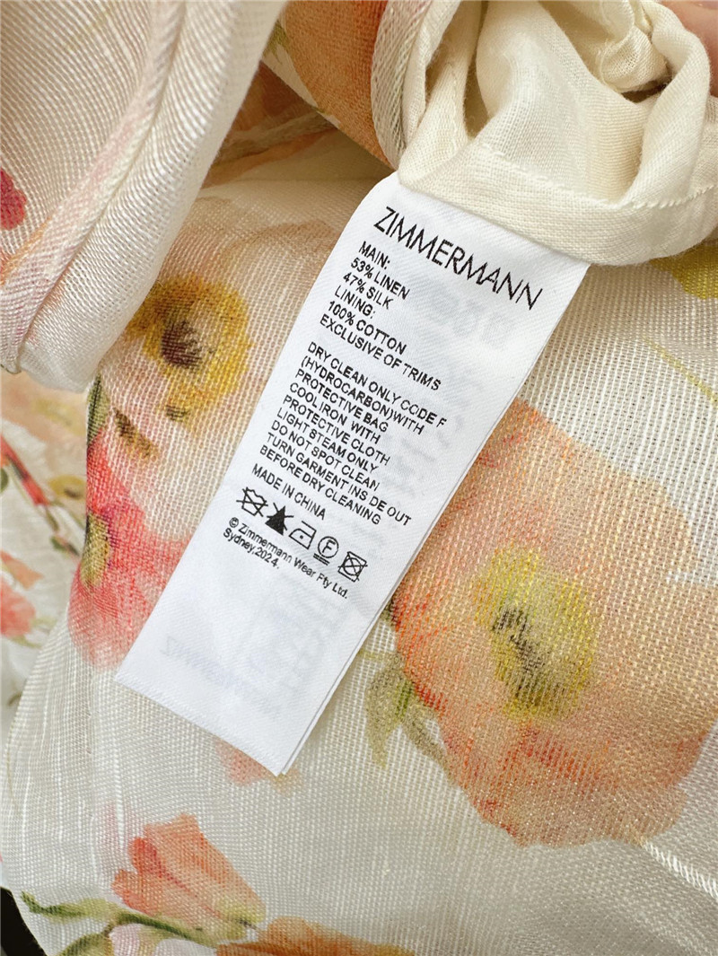 zimm linen print dress replica designer clothes