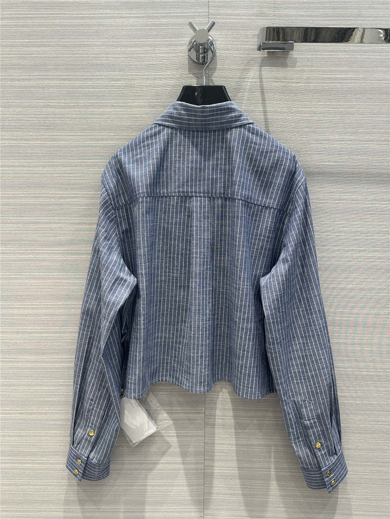 Ce1i*e denim cotton striped shirt replica d&g clothing