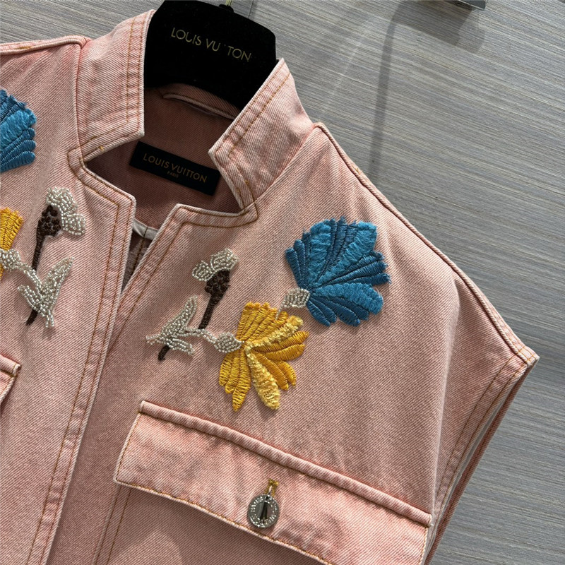 l0vis Vvtt0n lv denim work vest jacket replica d&g clothing