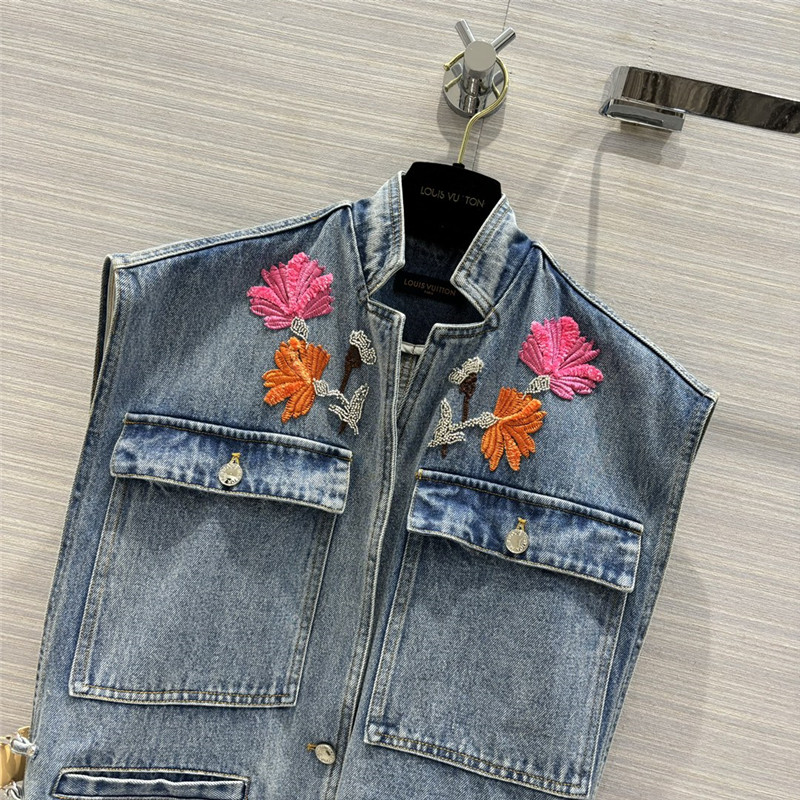 l0vis Vvtt0n lv denim work vest jacket replica d&g clothing