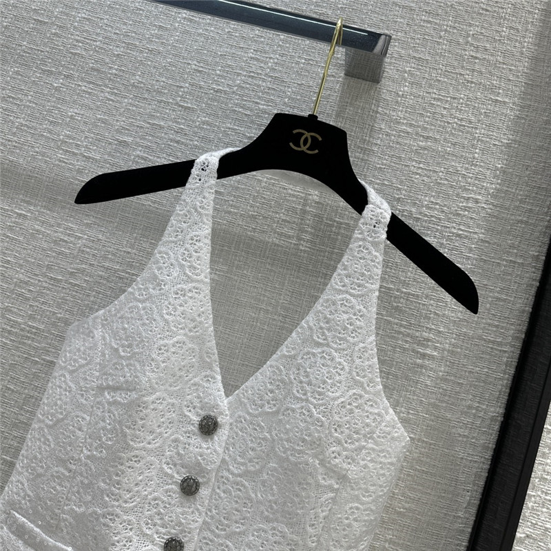 Ch**el camellia water-soluble halterneck replica designer clothes