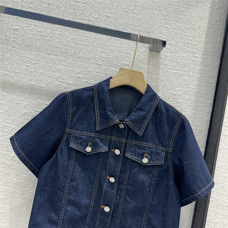 D10r denim short sleeve jacket replica d&g clothing