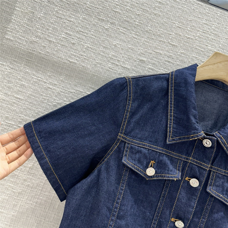 D10r denim short sleeve jacket replica d&g clothing