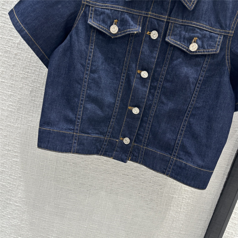 D10r denim short sleeve jacket replica d&g clothing