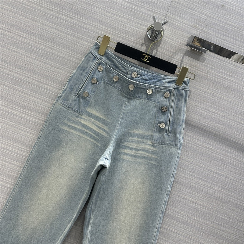 Ch**el high waist small straight jeans replica d&g clothing