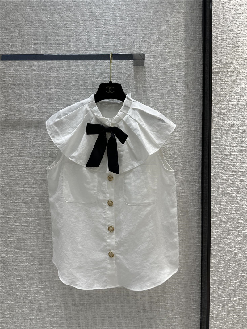Ch**el lace shawl sleeveless shirt replica d&g clothing