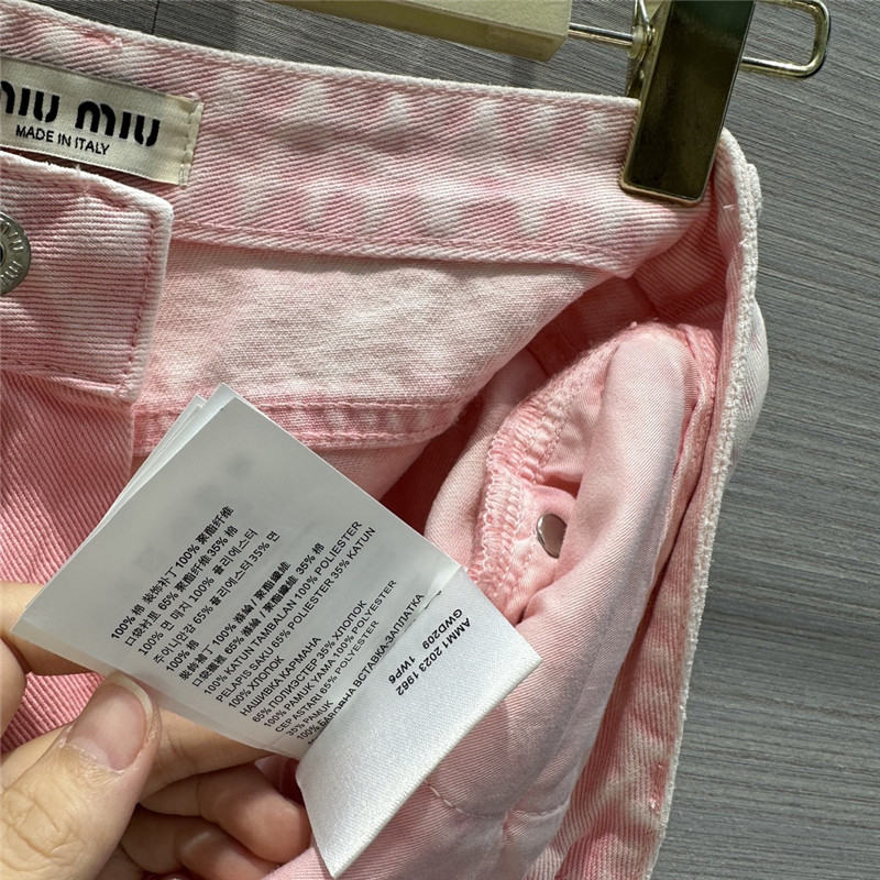 M1um1u straight denim shorts replica designer clothes