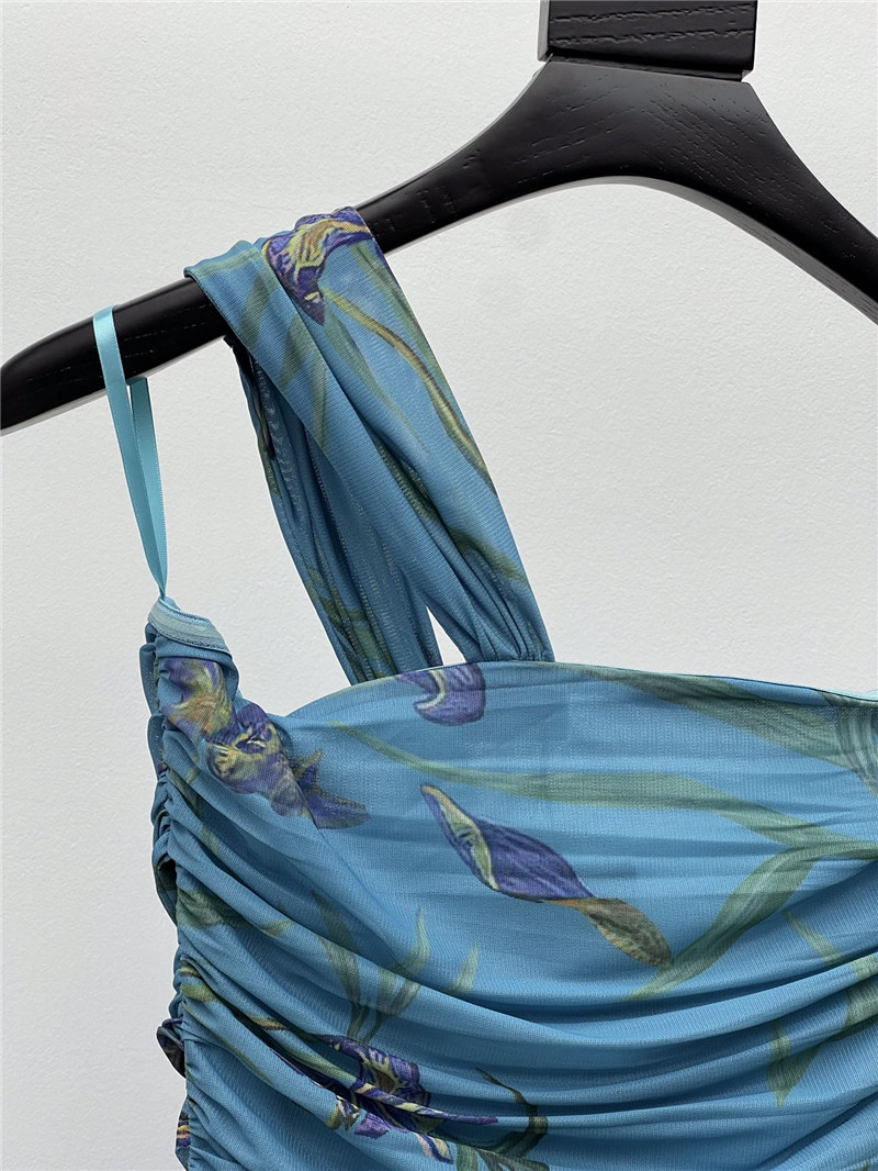 Y51 blue iris dress replica designer clothes