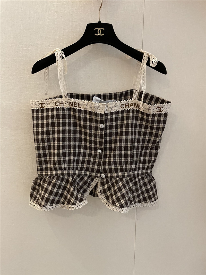 Ch**el new plaid camisole replica clothes