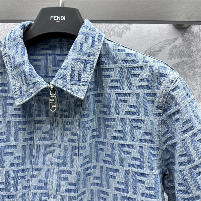 F**di jacquard denim jacket replica clothing sites
