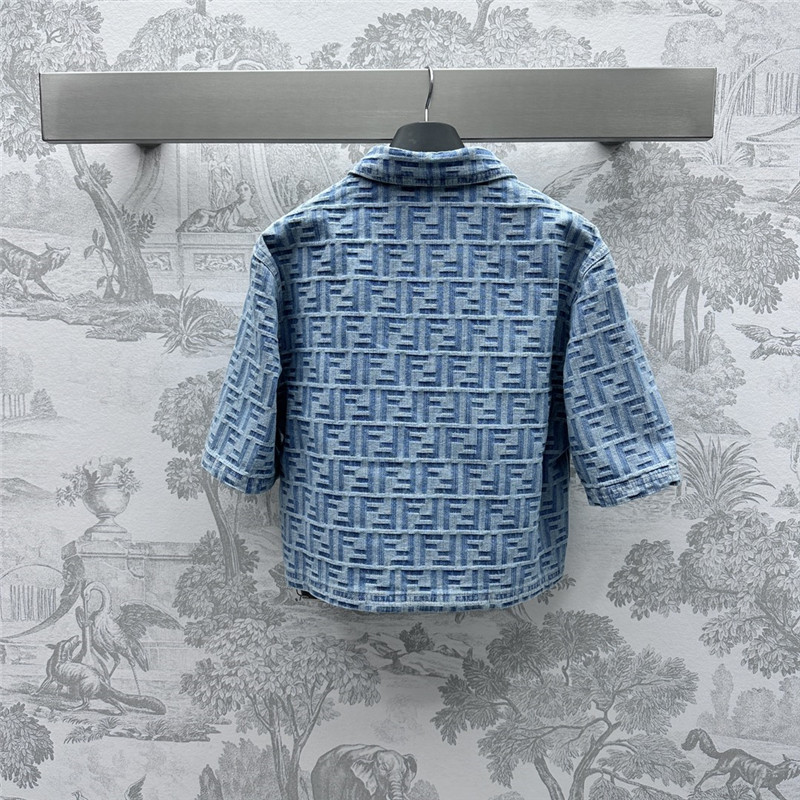 F**di jacquard denim jacket replica clothing sites