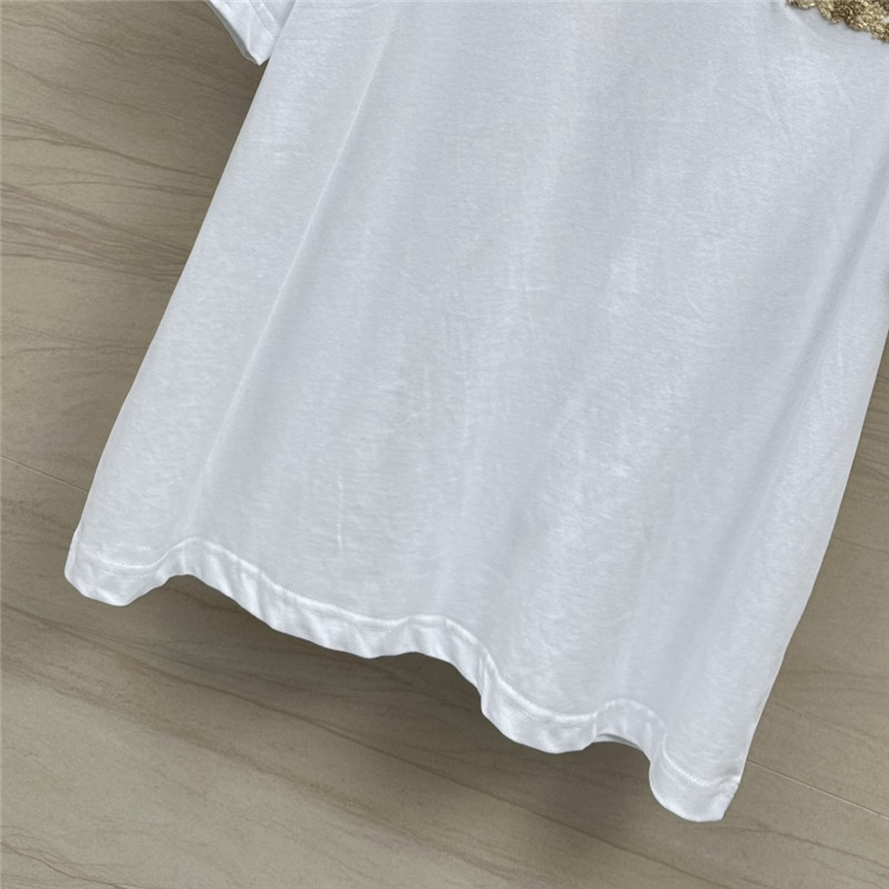 L0ew* toothbrush embroidered large logo t-shirt replica clothes