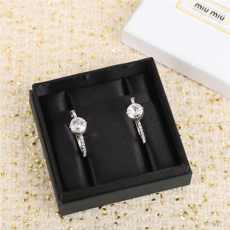 m1um1u full D1am0nd single large D1am0nd earrings