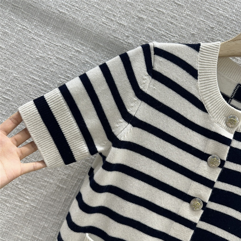 Ch**el striped cashmere knit top