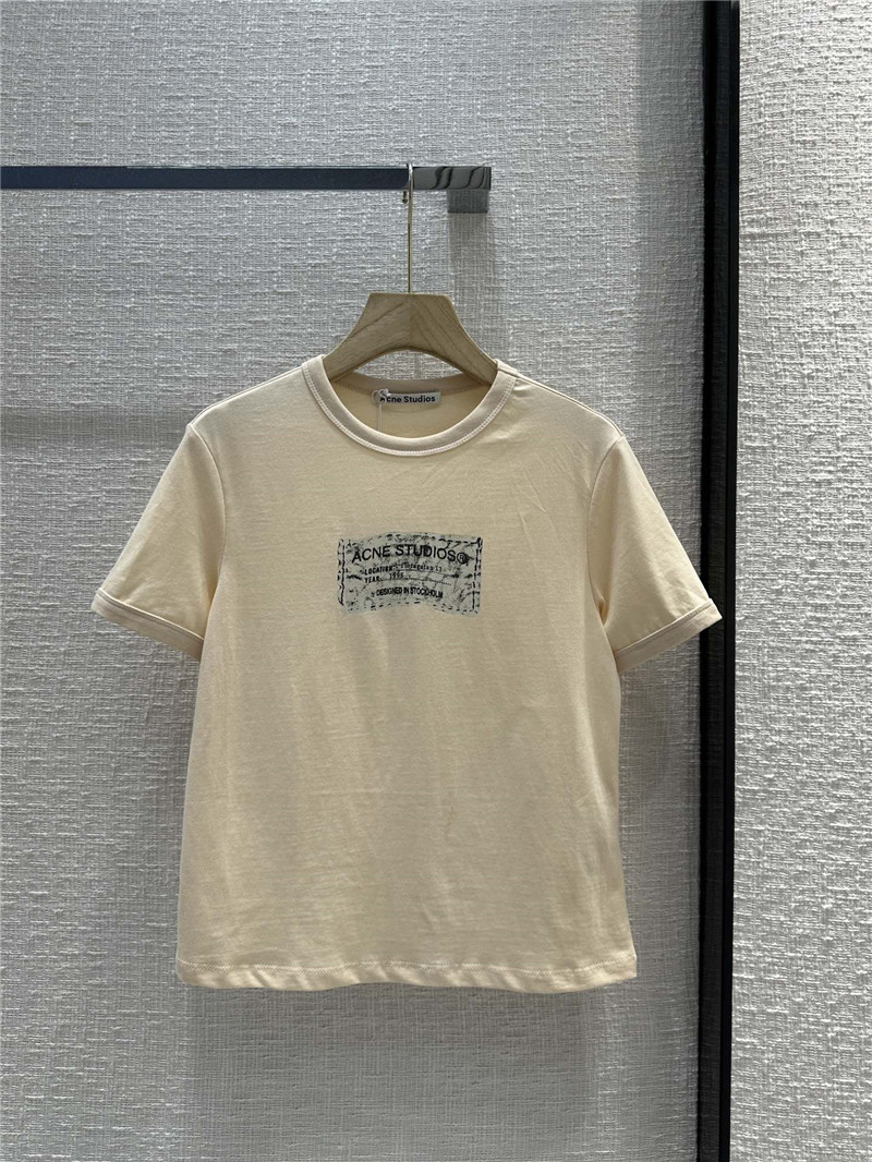 acne studios positioning logo pattern printed T-shirt replica clothing