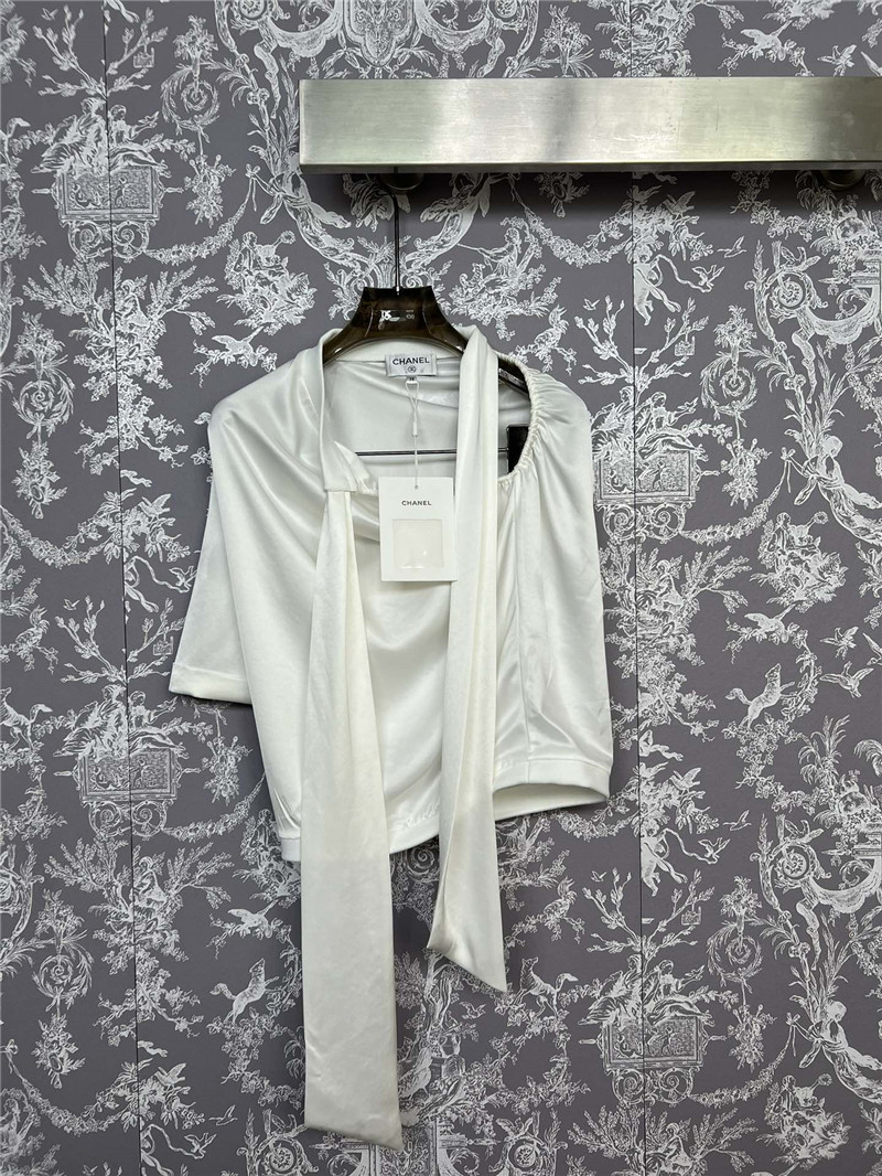 Ch**el single sleeve ribbon shirt cheap replica designer clothes