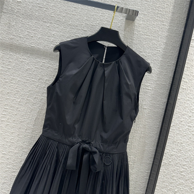 Moncler ruffled round neck sleeveless dress replica clothing