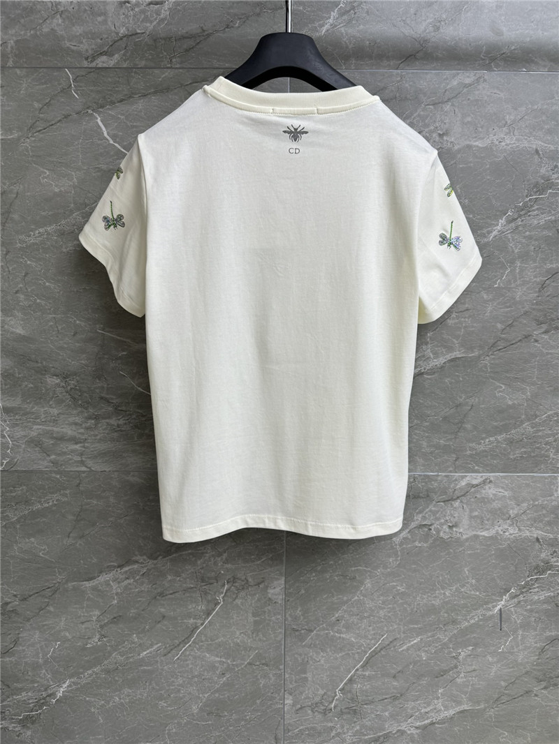D10r sequined dragonfly embroidered t-shirt replica clothes