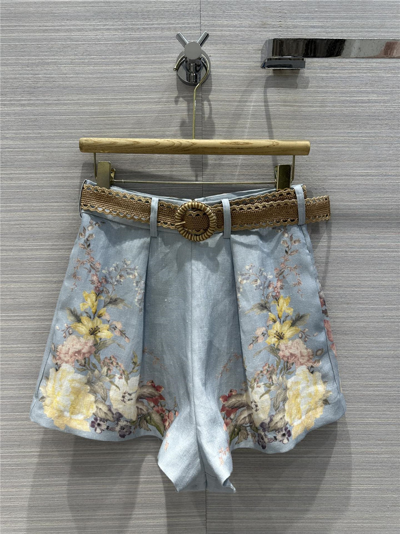 zimm linen cotton high waist shorts replica designer clothes
