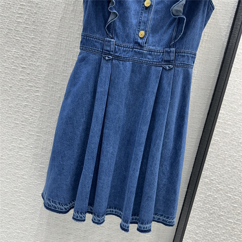 a1exa*der Mcqv*en sleeveless denim dress replica clothing