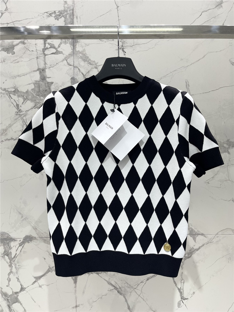 balmain D1am0nd crew neck short sleeve replica clothing sites