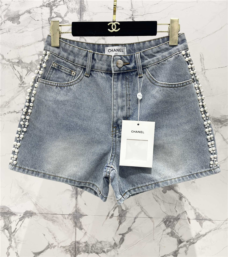 Ch**el beaded shorts on both sides replica d&g clothing