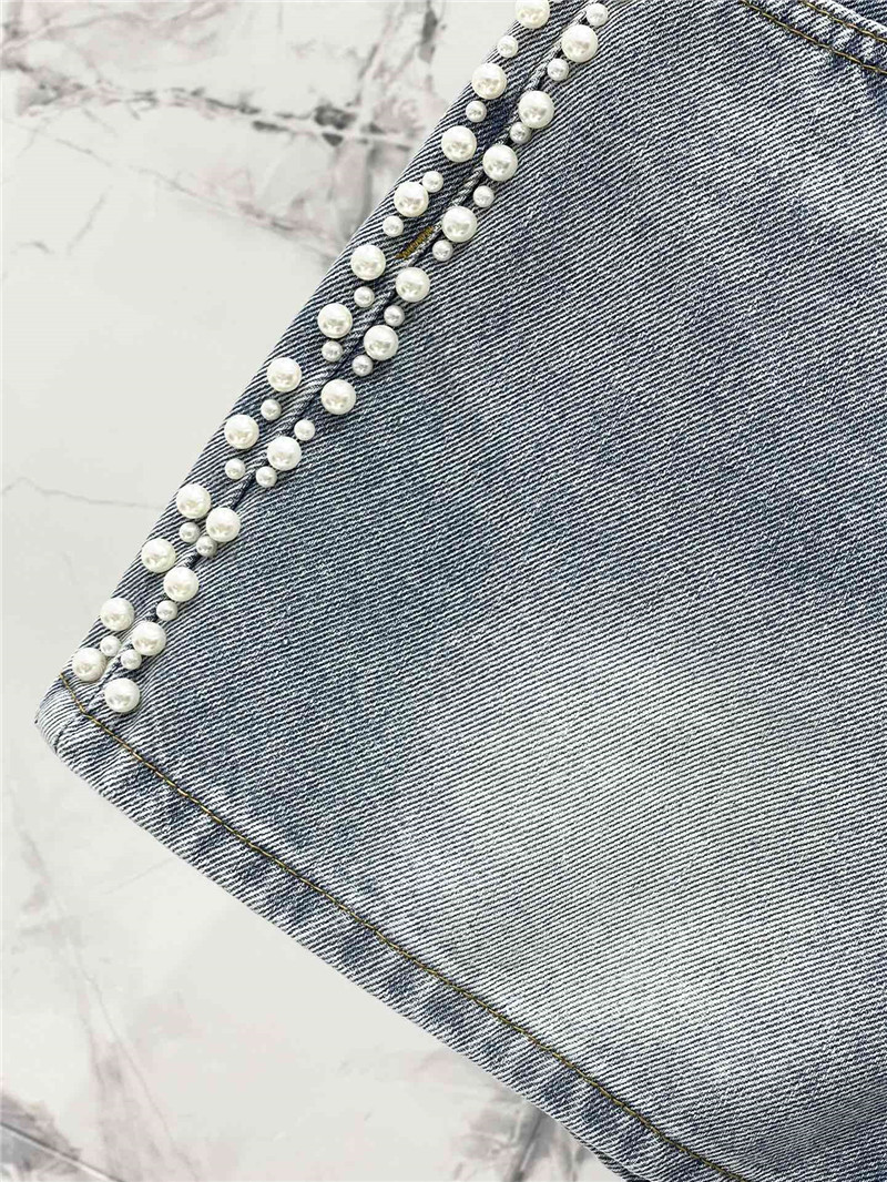 Ch**el beaded shorts on both sides replica d&g clothing