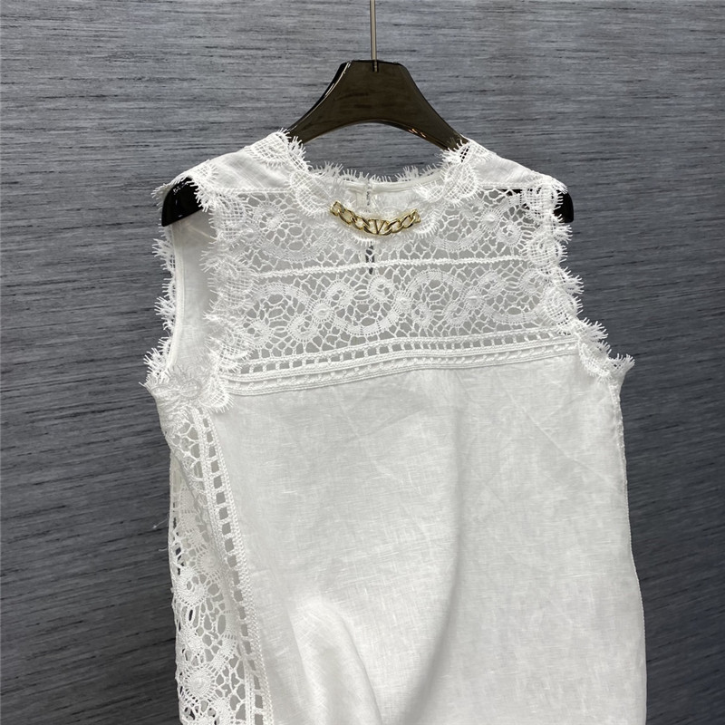 Va1e*ntin0 metal chain embellished top replica d&g clothing