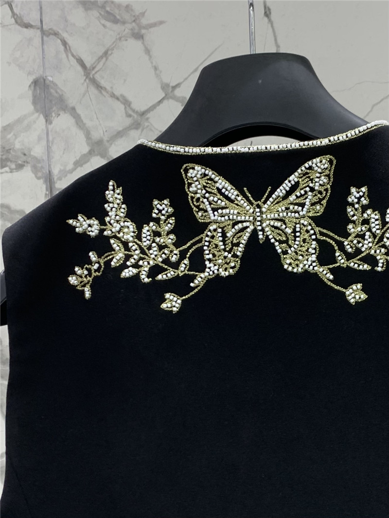 D10r embroidered butterfly vest replica clothing sites