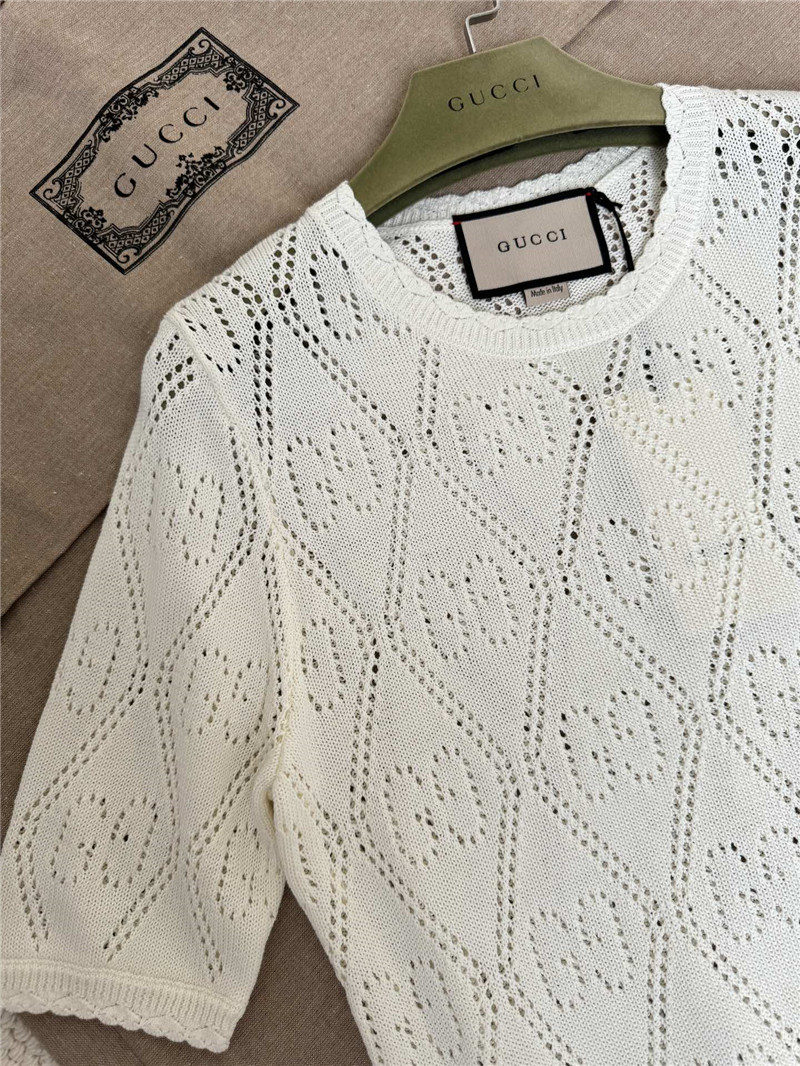 Gvc*1 hollow jacquard knitted top