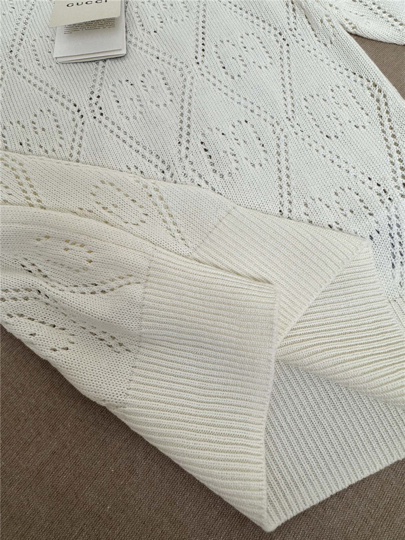 Gvc*1 hollow jacquard knitted top