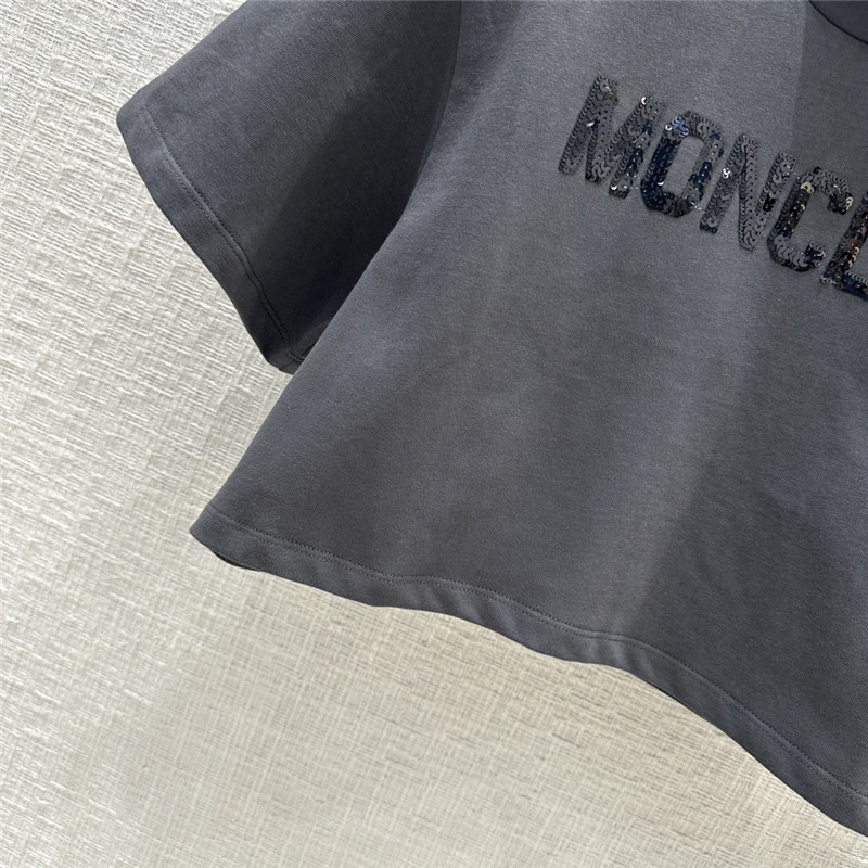 Moncler embroidered letter logo short T-shirt replica clothes