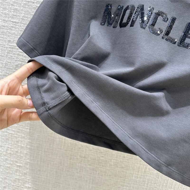 Moncler embroidered letter logo short T-shirt replica clothes