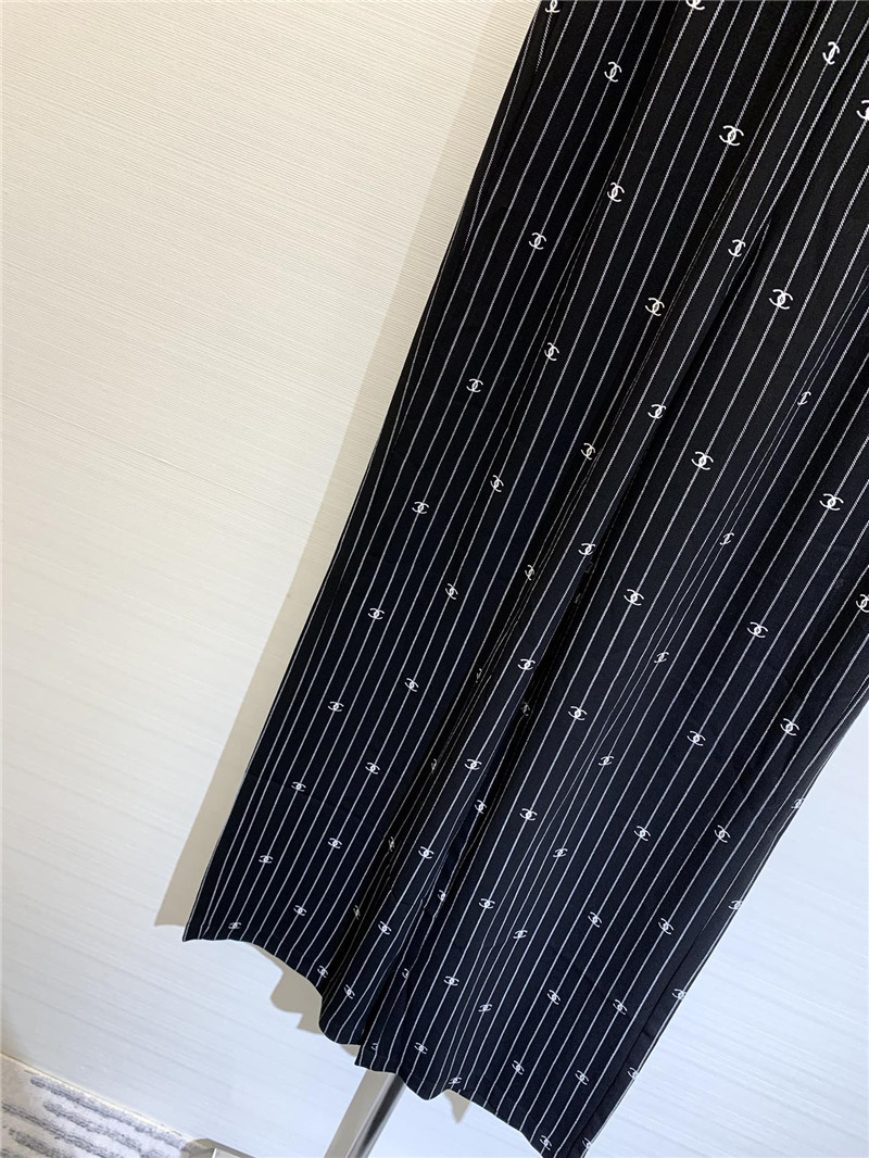 Ch**el elastic striped casual trousers replica designer clothes