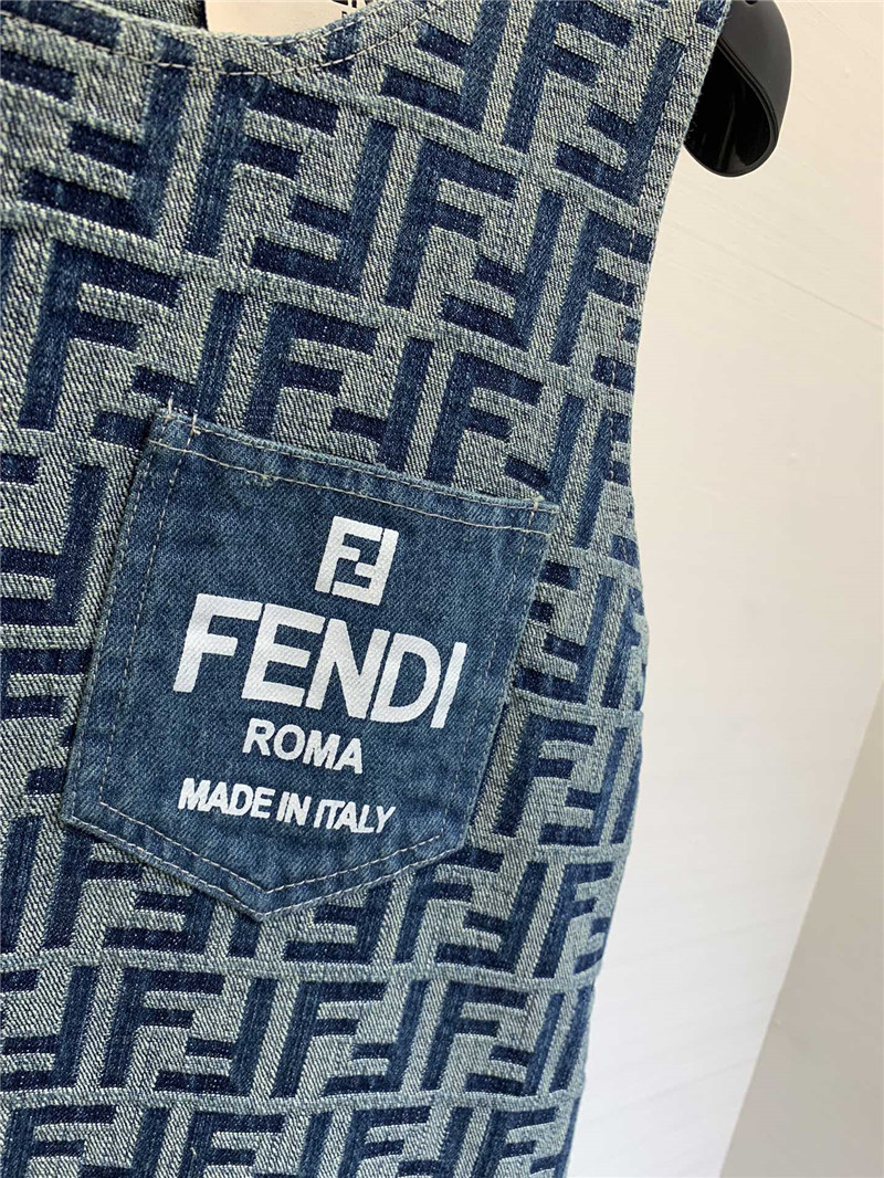 F**di presbyopic letter denim jacquard sundress replica clothing